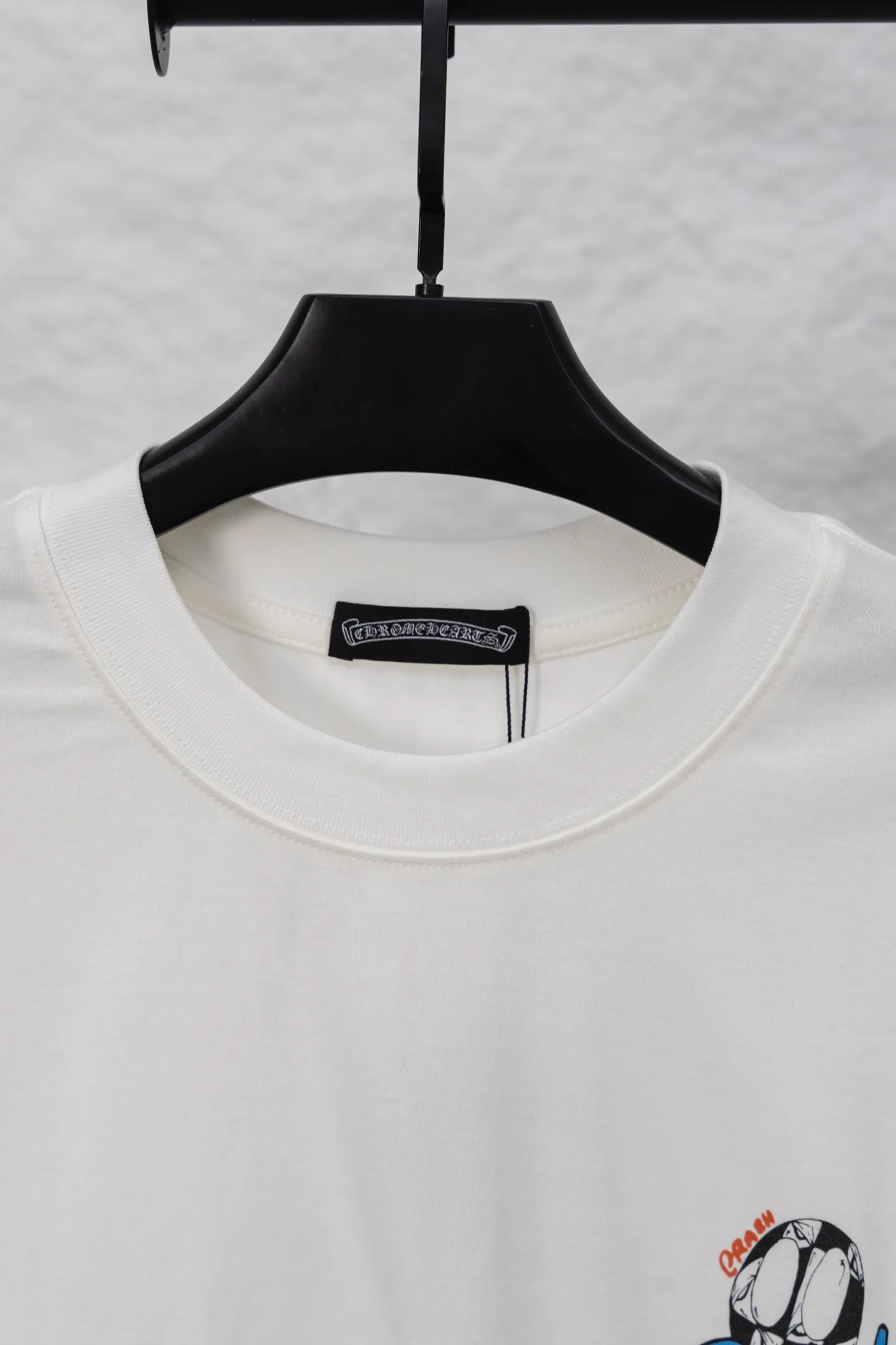P210 Style No./F039 Chrome Hearts double-sided logo jacquard round neck half-sleeved T-shirt Customized fabric Digital direct printing Weight 280g Loose version Very suitable for summer color matching Unisex Fabric: 280g Version: OS version Color: White